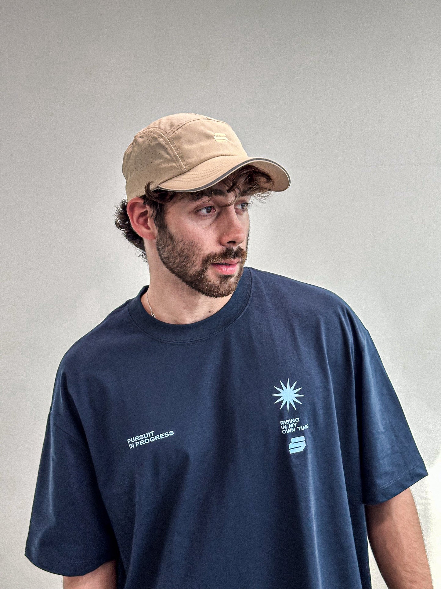 Zerofive Sunrise Collection Navy Oversized Tee
