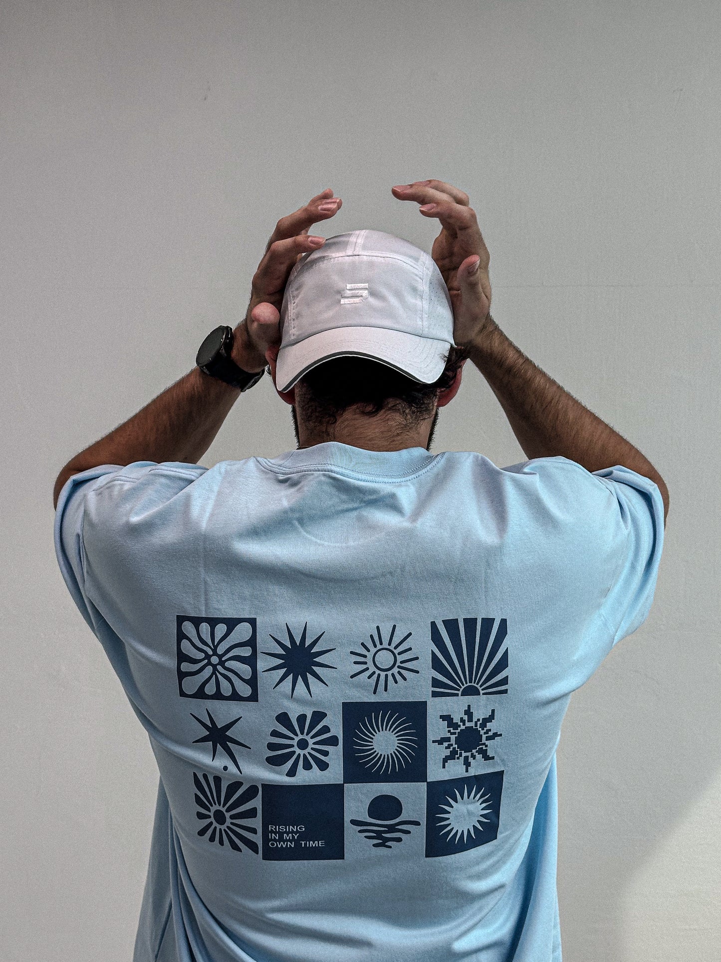 Zerofive Sunrise Collection Sky Blue Oversized Tee