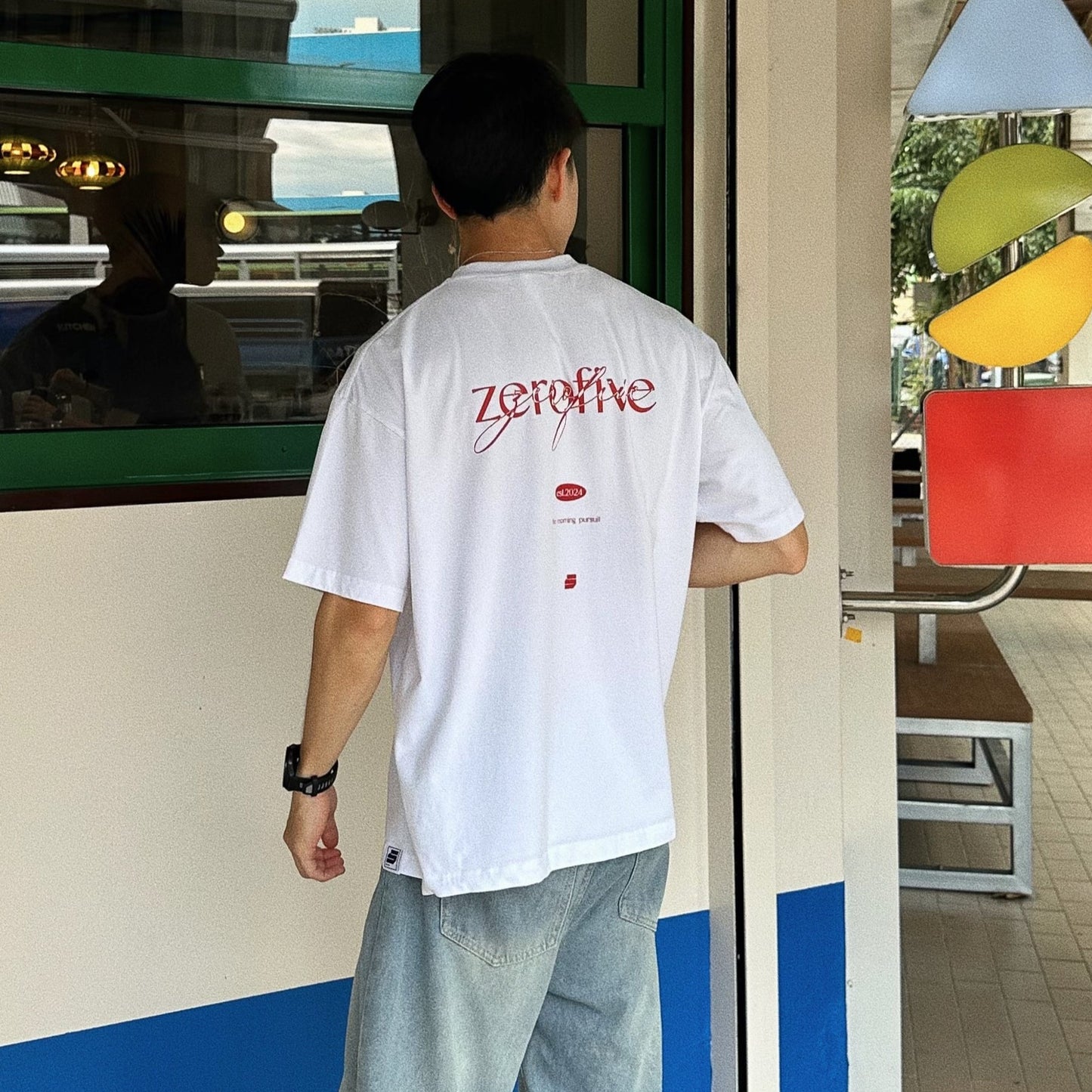 05-AM Script Collection Oversized T-Shirt in Saffron