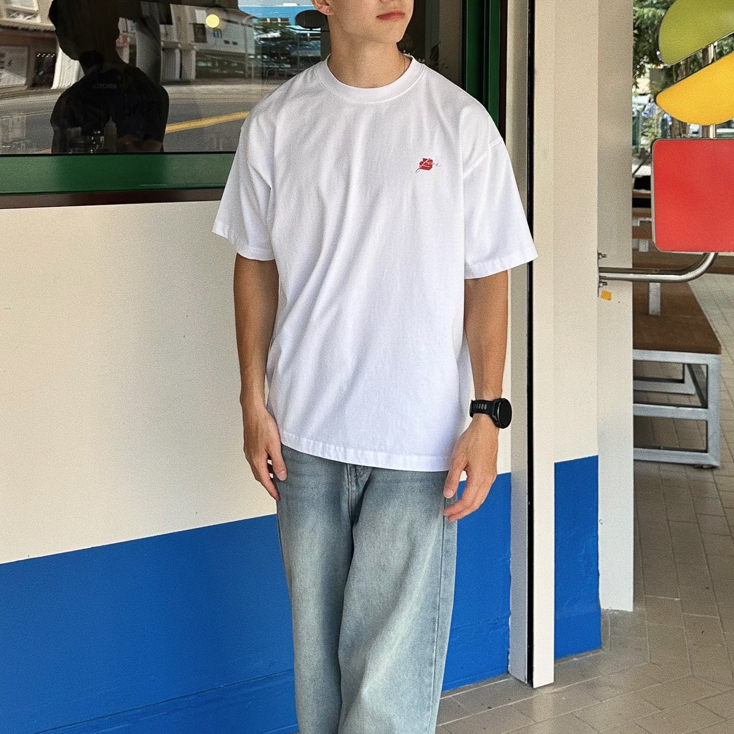 05-AM Script Collection Oversized T-Shirt in Saffron