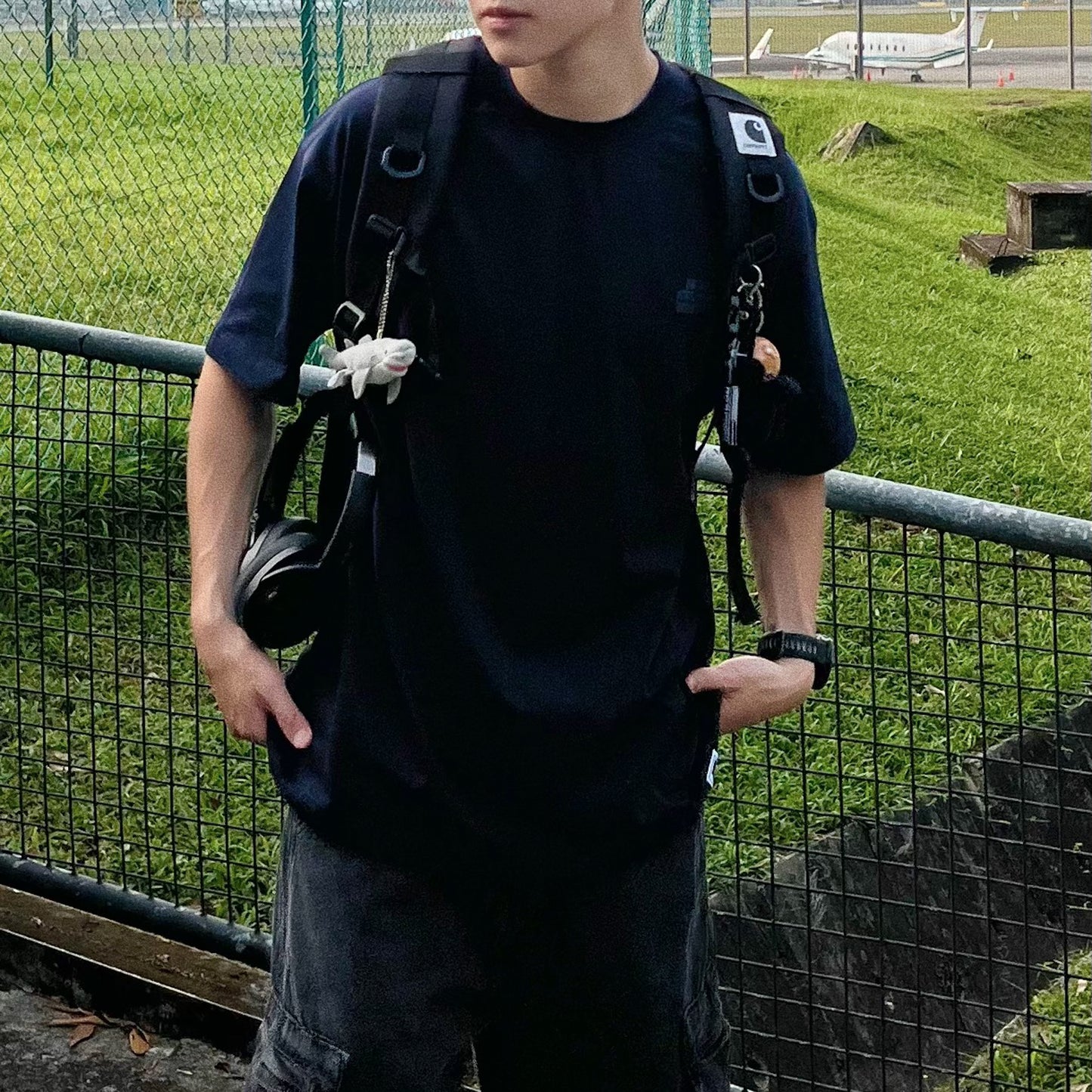 05-AM Tone Collection Oversized T-Shirt in Midnight