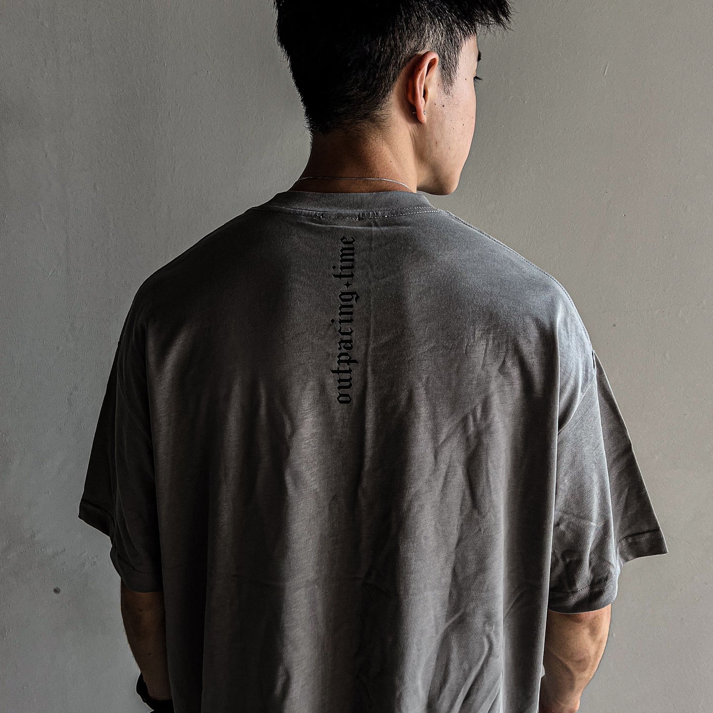 05-AM Vintage Light Grey Oversized T-Shirt