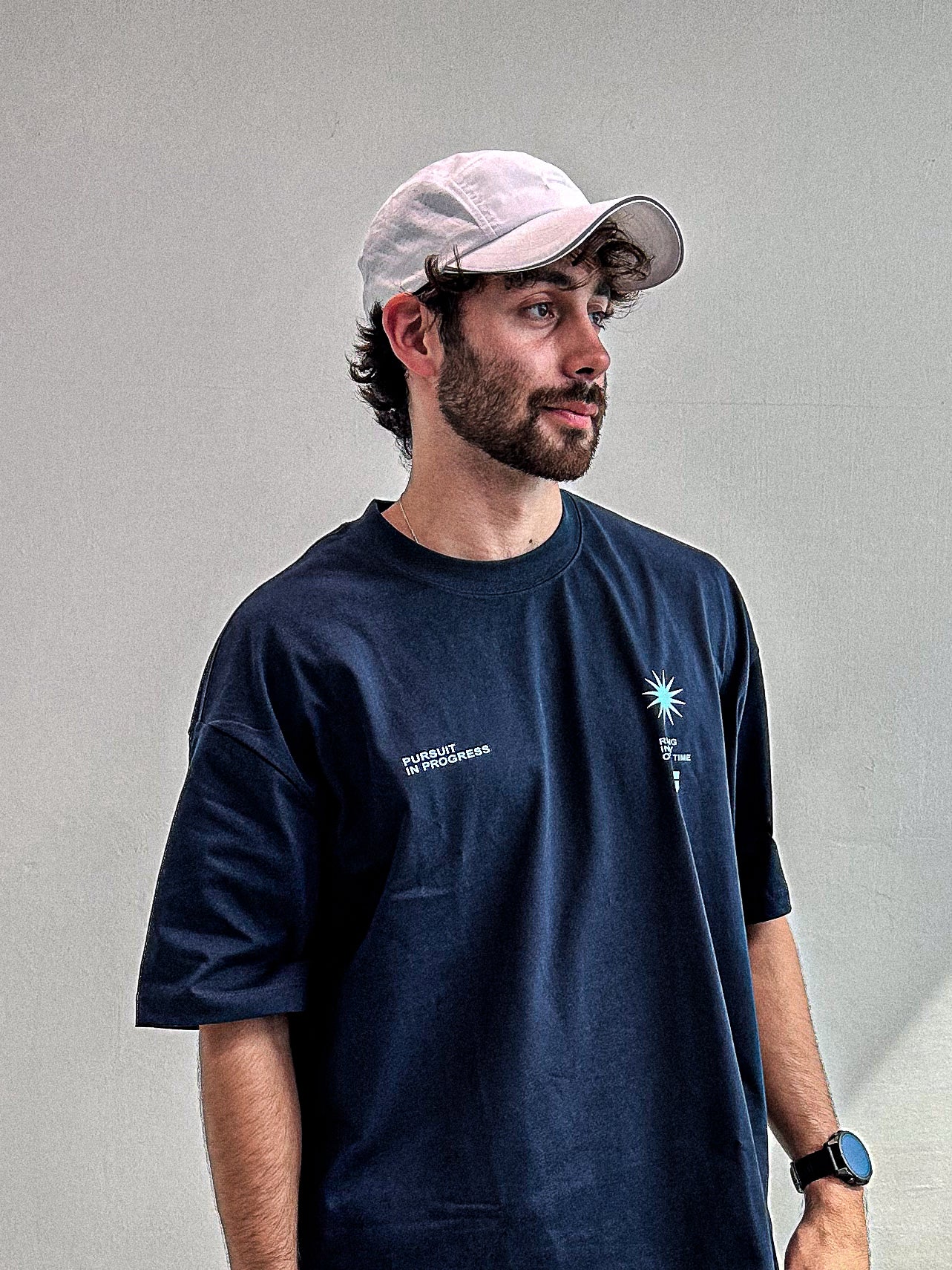 Zerofive Sunrise Collection Navy Oversized Tee
