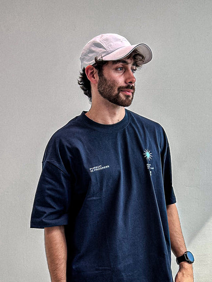 Zerofive Sunrise Collection Navy Oversized Tee