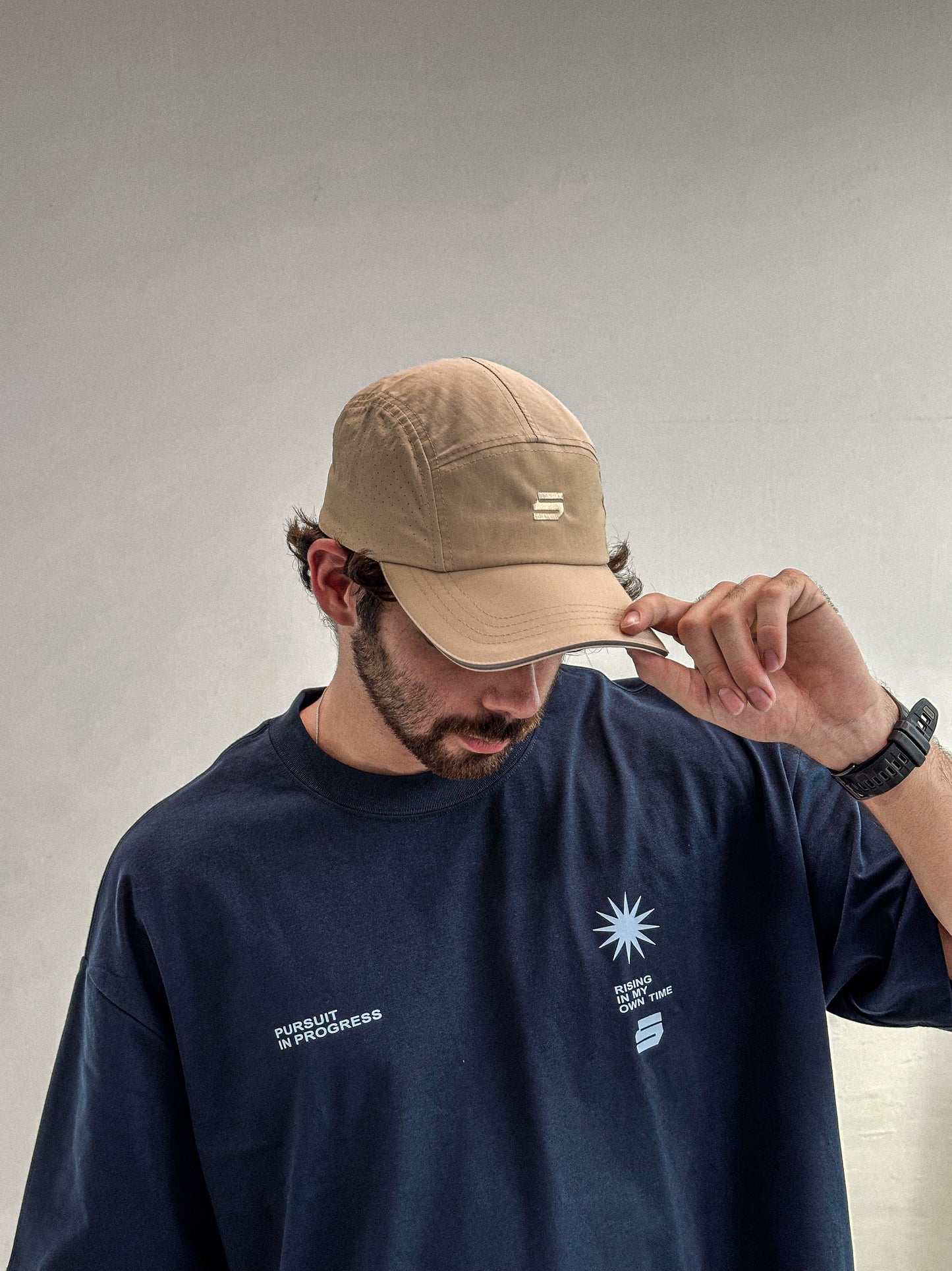 Zerofive Sunrise Collection Navy Oversized Tee
