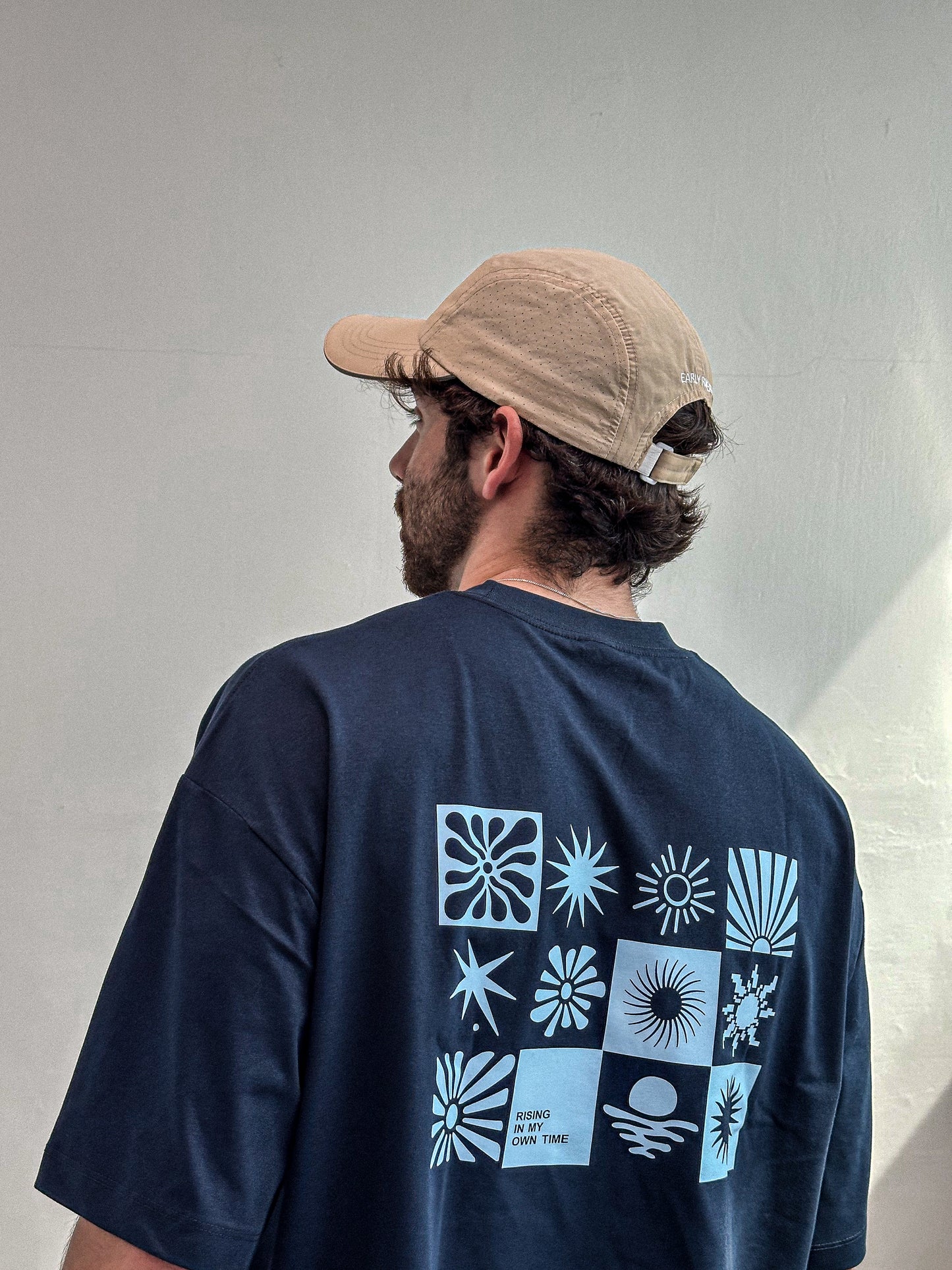 Zerofive Sunrise Collection Navy Oversized Tee