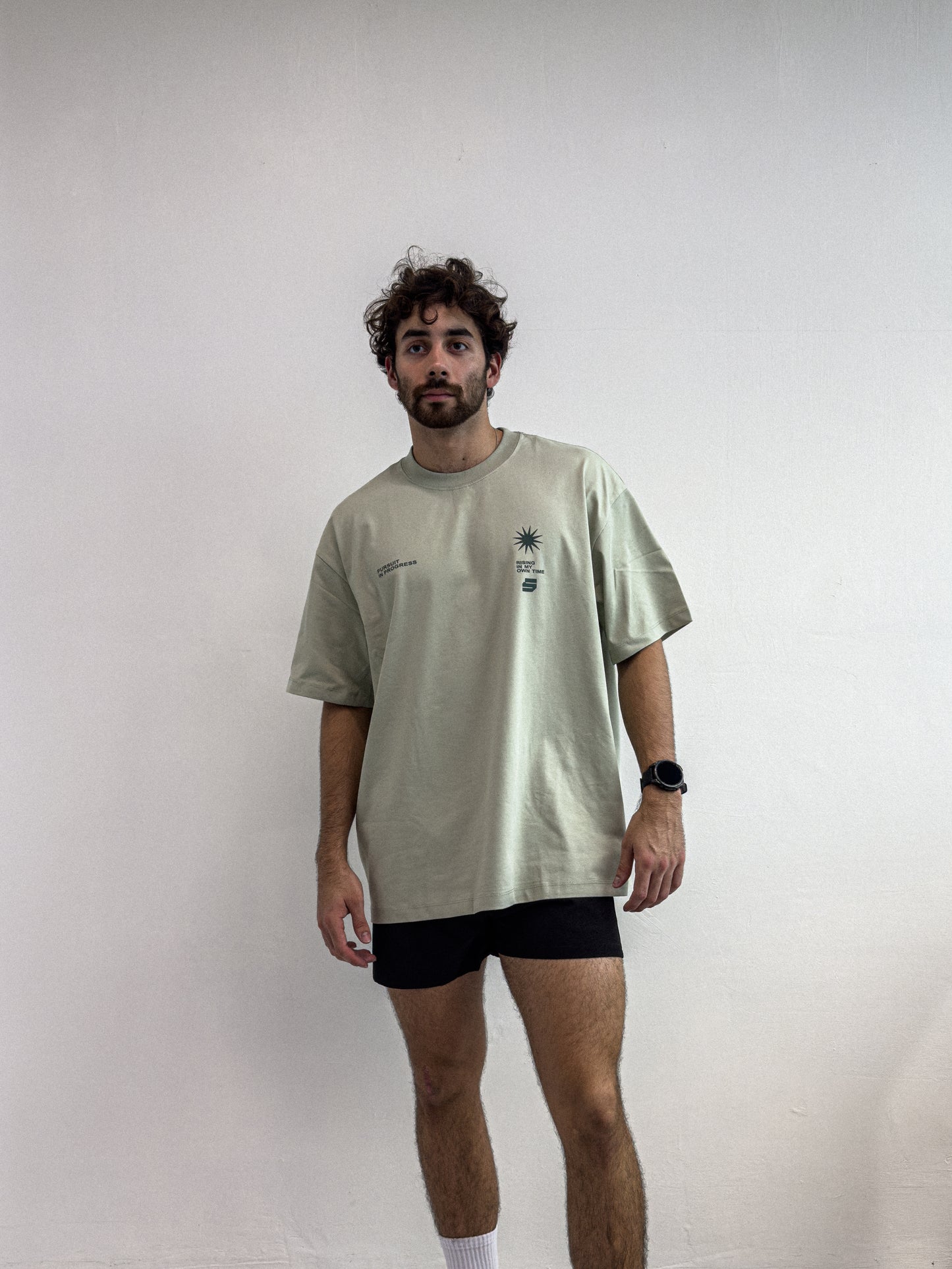 Zerofive Sunrise Collection Sage Green Oversized Tee