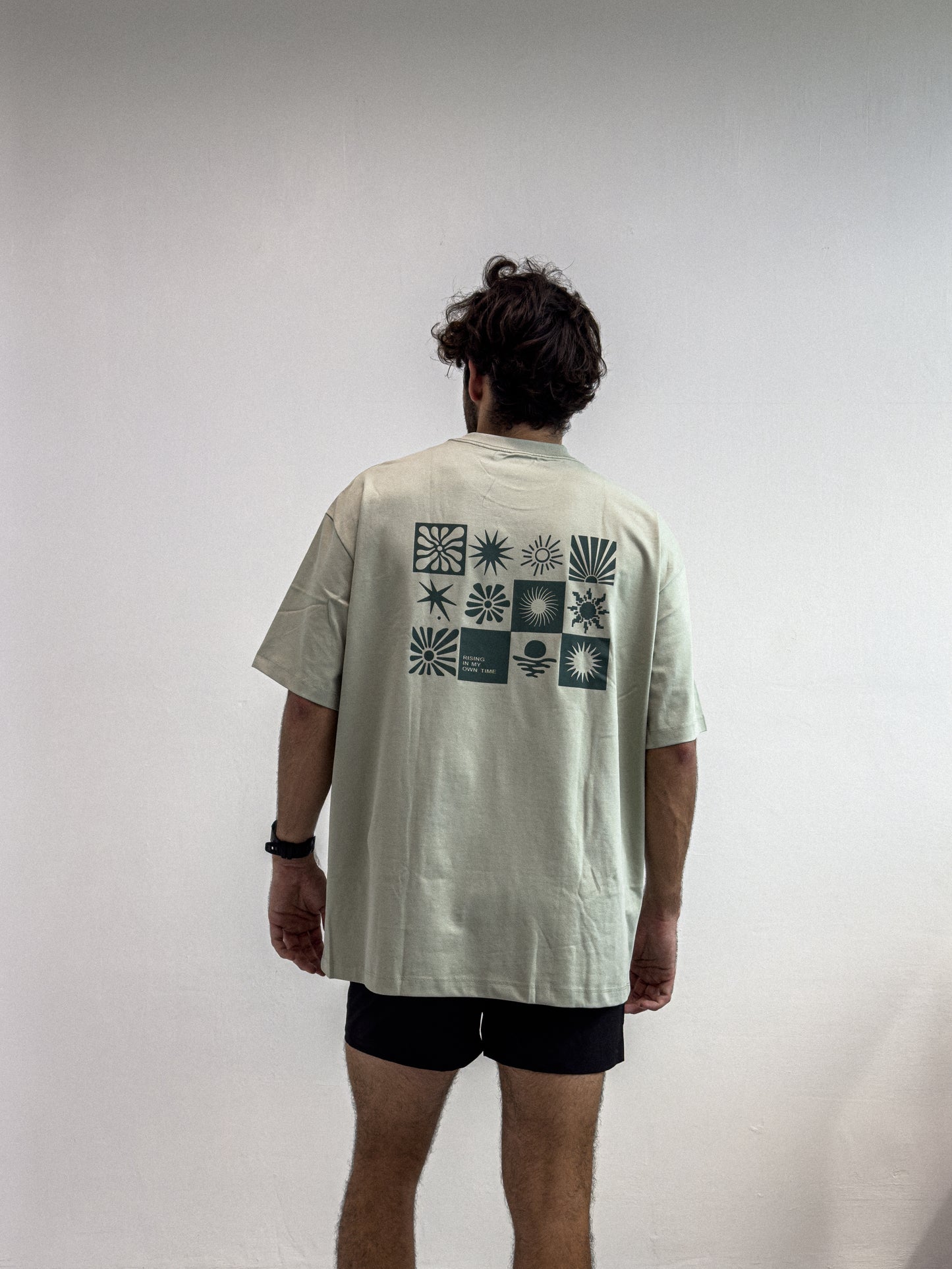Zerofive Sunrise Collection Sage Green Oversized Tee