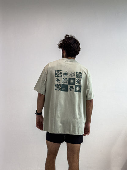 Zerofive Sunrise Collection Sage Green Oversized Tee