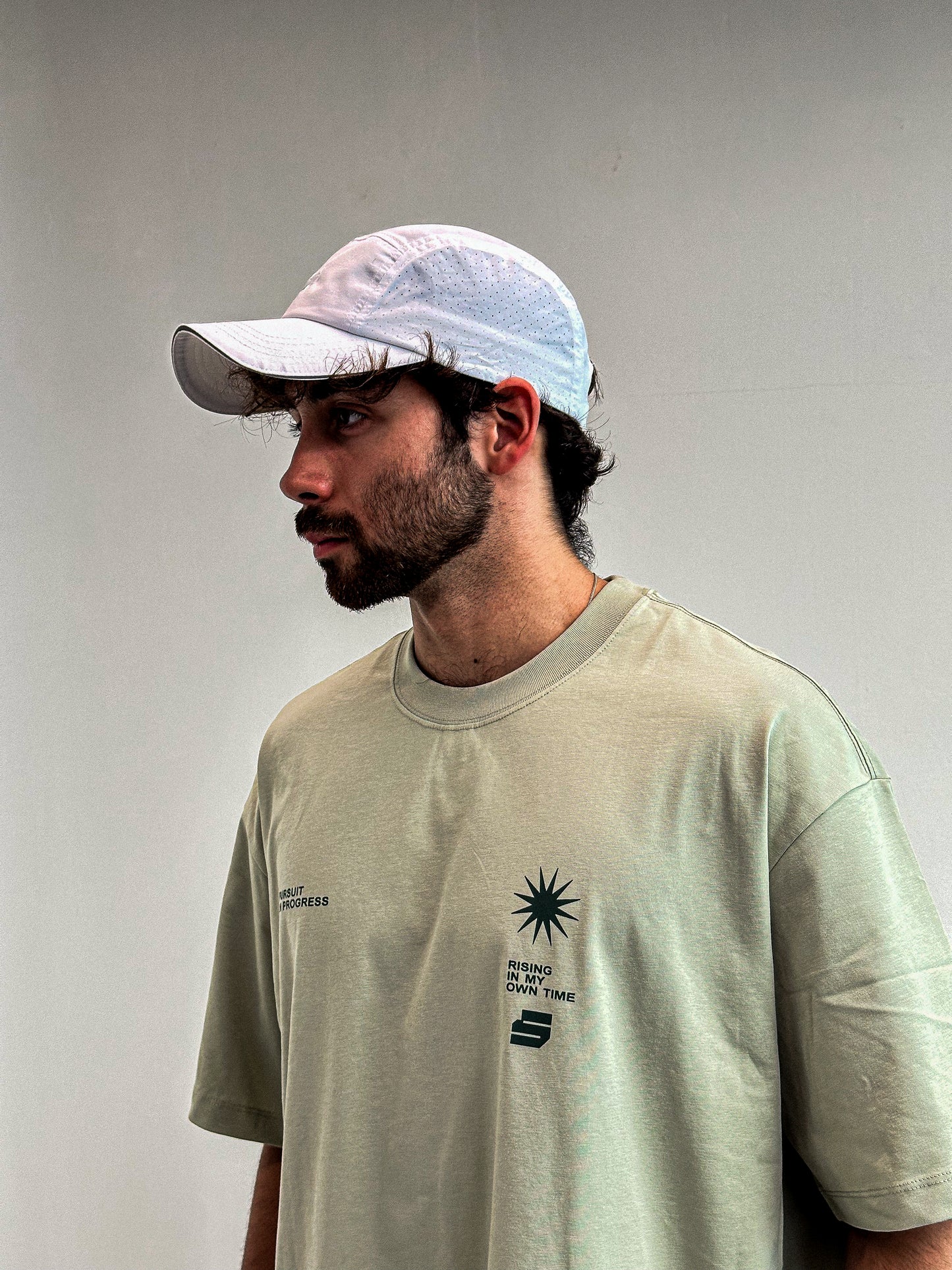 Zerofive Sunrise Collection Sage Green Oversized Tee