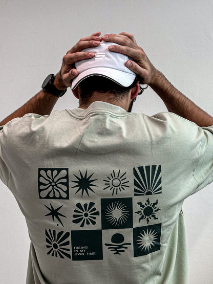 Zerofive Sunrise Collection Sage Green Oversized Tee
