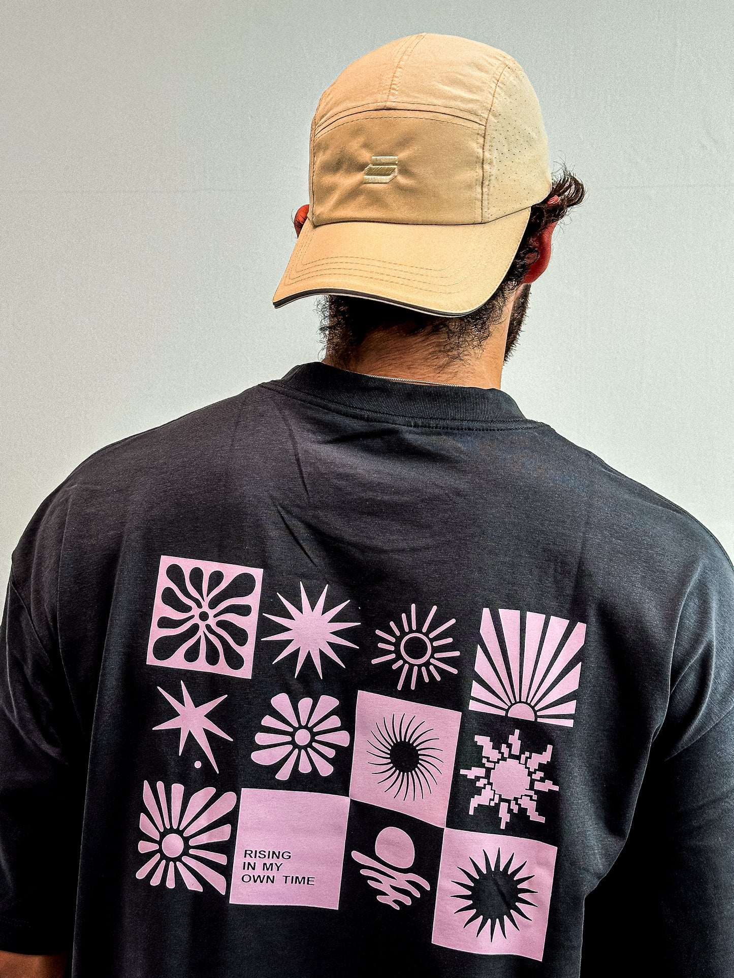 Zerofive Sunrise Collection Dark Grey Oversized Tee