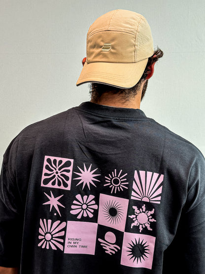 Zerofive Sunrise Collection Dark Grey Oversized Tee