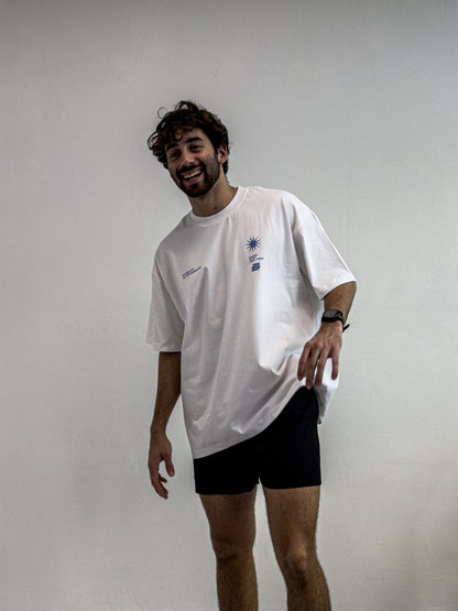 Zerofive Sunrise Collection White Oversized Tee