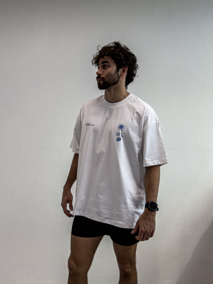 Zerofive Sunrise Collection White Oversized Tee