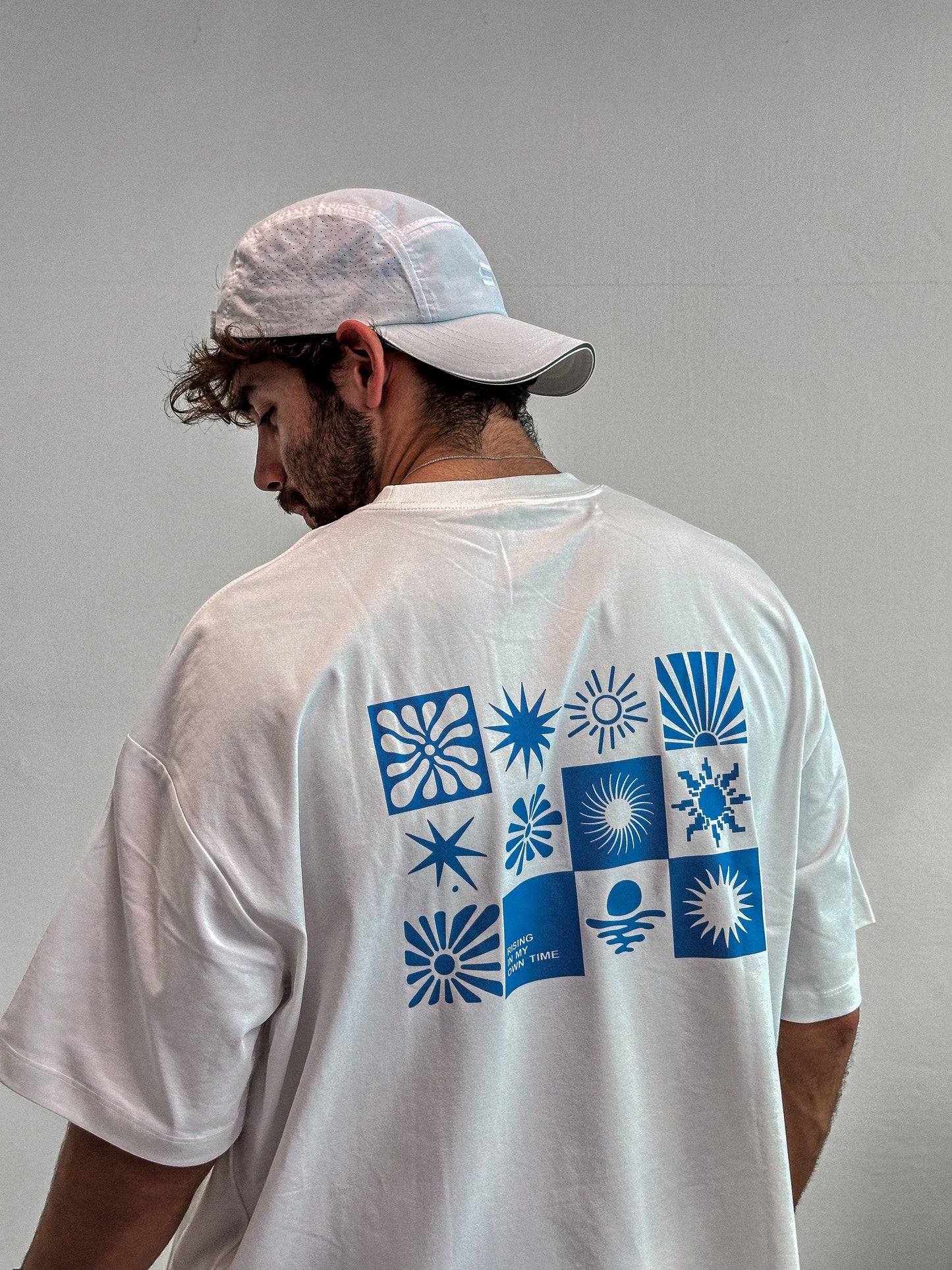 Zerofive Sunrise Collection White Oversized Tee