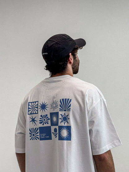 Zerofive Sunrise Collection White Oversized Tee