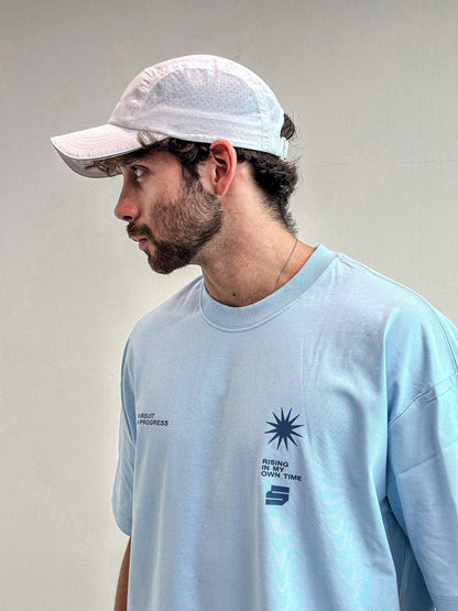 Zerofive Sunrise Collection Sky Blue Oversized Tee
