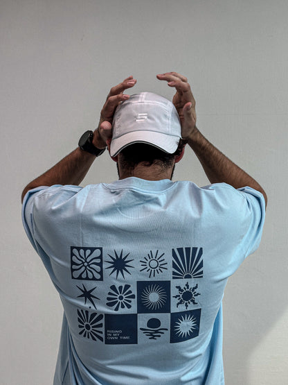 Zerofive Sunrise Collection Sky Blue Oversized Tee
