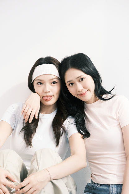 Zerofive Fitted Baby Tee in Pastel Pink