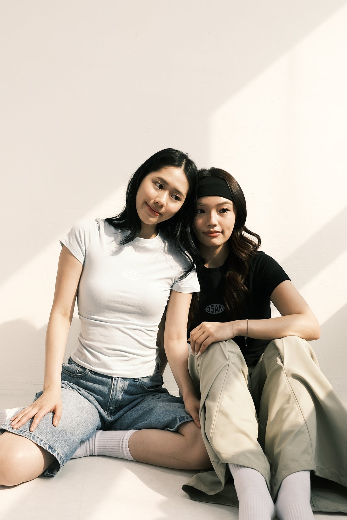 Zerofive Fitted Baby Tee in Pastel Blue
