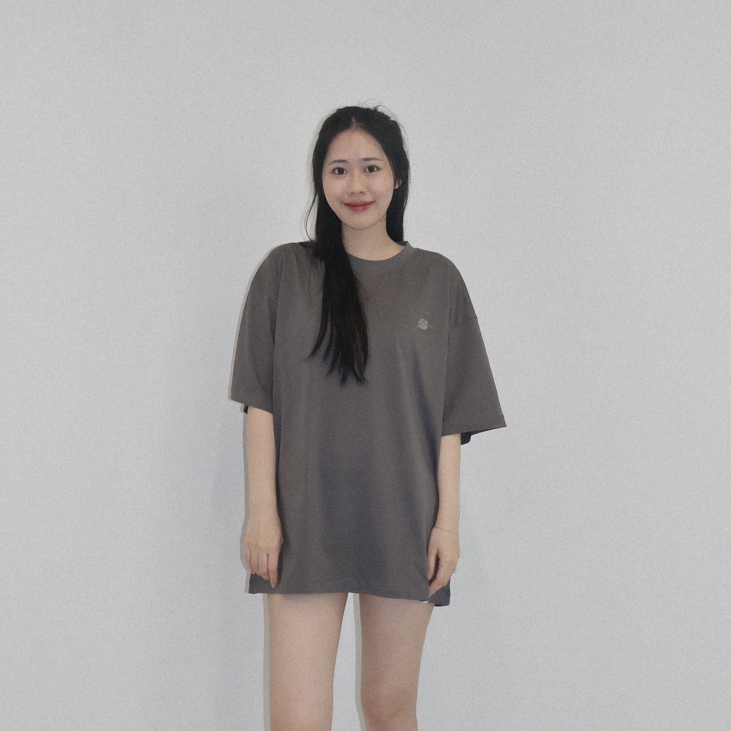 05-AM Script Collection Dark Gray Oversized T-Shirt