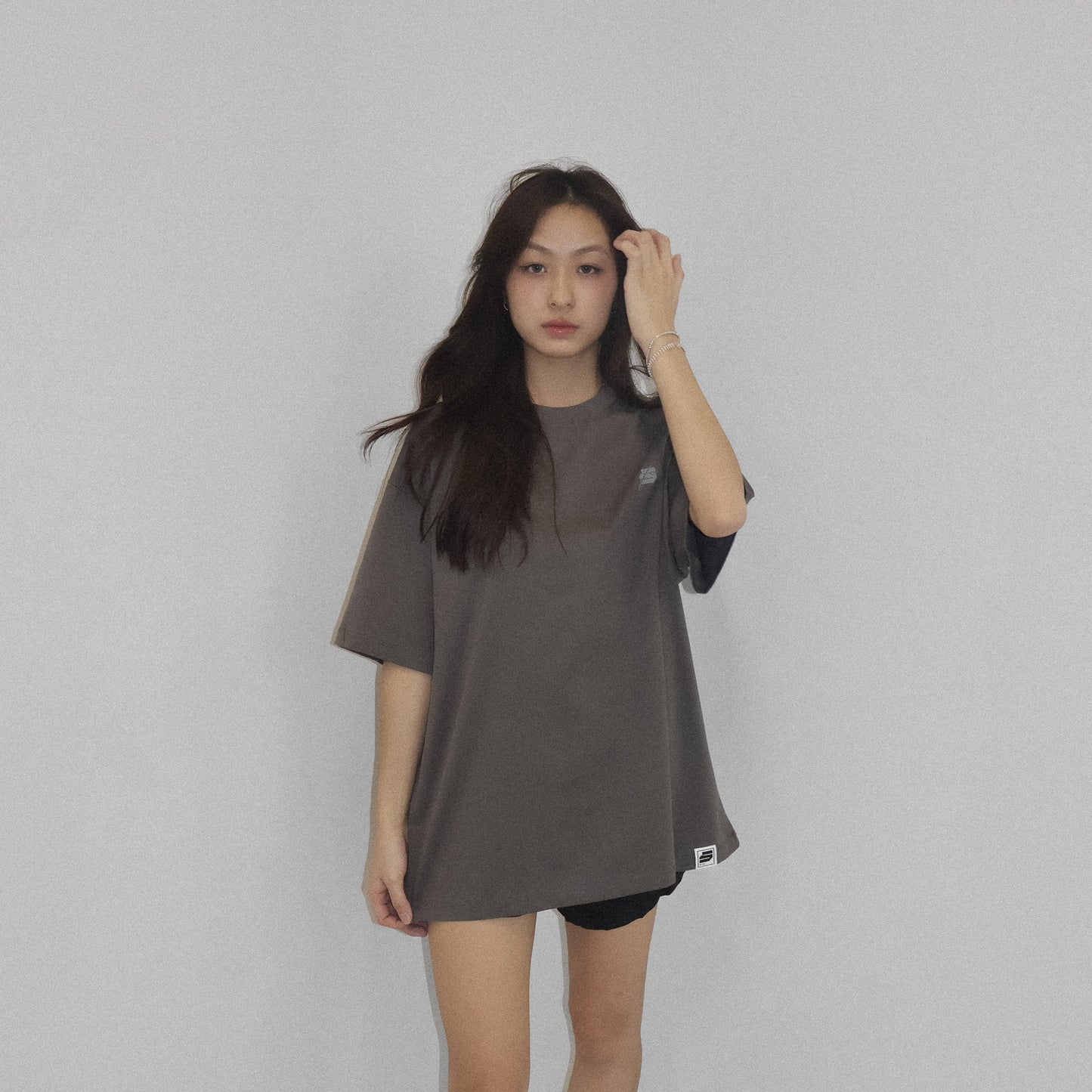 05-AM Script Collection Dark Gray Oversized T-Shirt