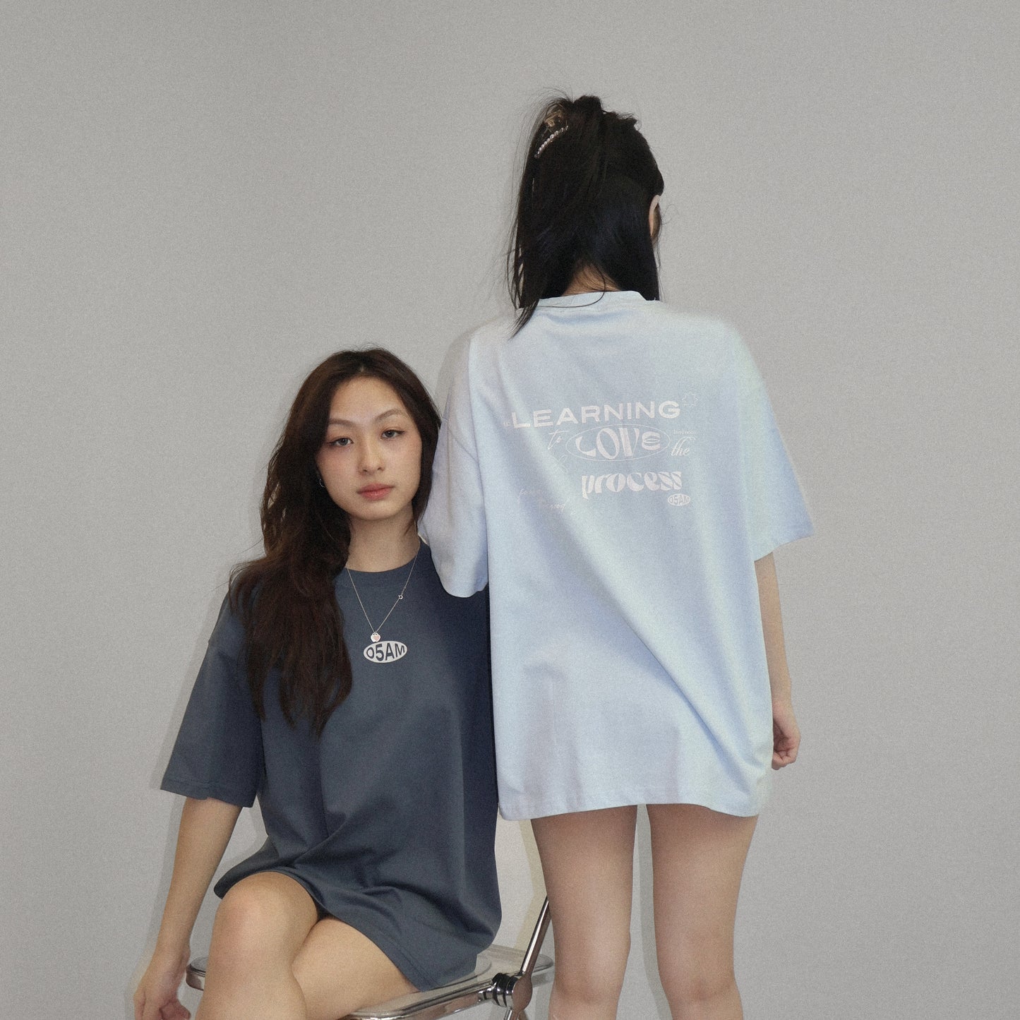 05-AM Healing Collection Sky Blue Oversized T-Shirt