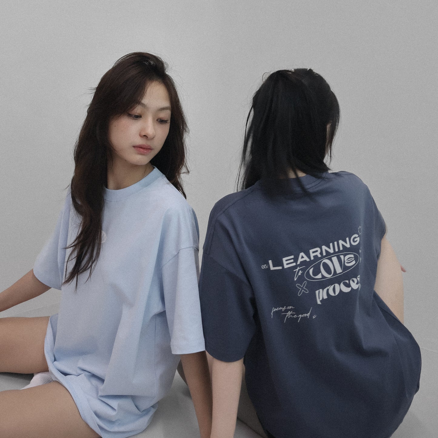 05-AM Healing Collection Storm Blue Oversized T-Shirt