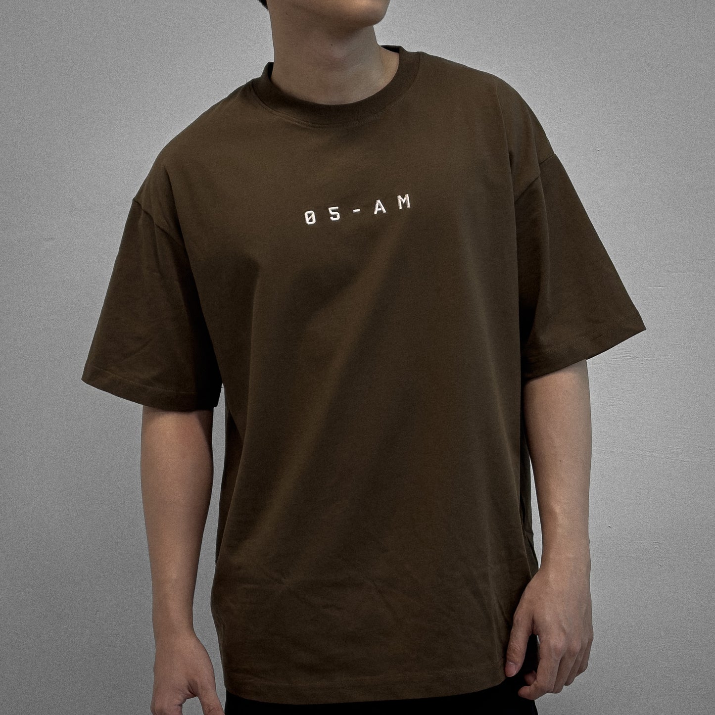 Zerofive Base Collection Brown Oversized T-Shirt