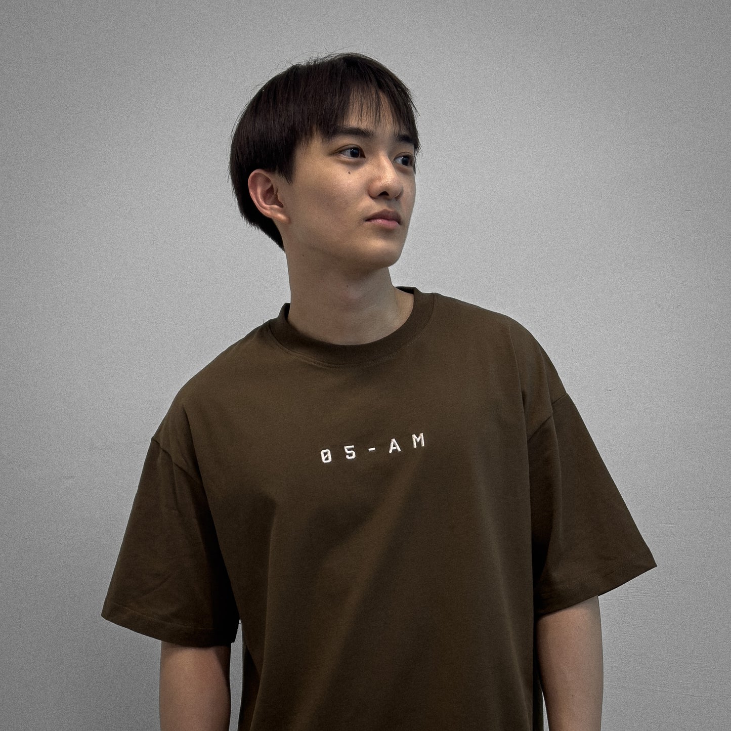Zerofive Base Collection Brown Oversized T-Shirt