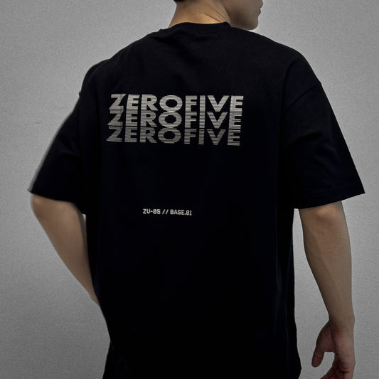 Zerofive Base Collection Black Oversized T-Shirt