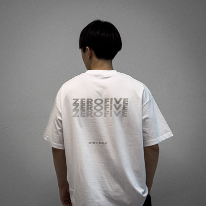 Zerofive Base Collection White Oversized T-Shirt