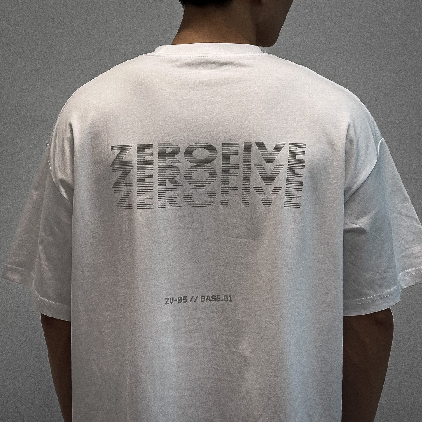 Zerofive Base Collection White Oversized T-Shirt