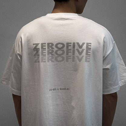 Zerofive Base Collection White Oversized T-Shirt