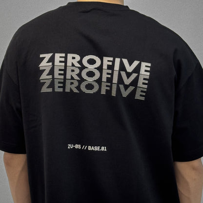 Zerofive Base Collection Black Oversized T-Shirt