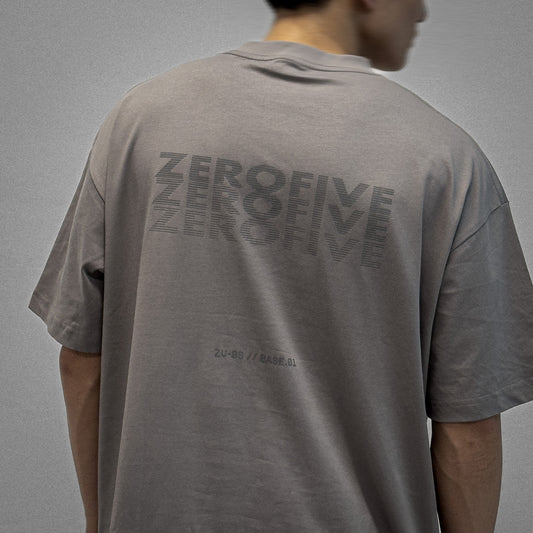 Zerofive Base Collection Grey Oversized T-Shirt