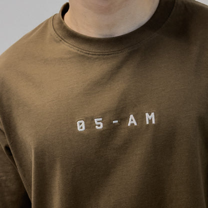 Zerofive Base Collection Brown Oversized T-Shirt