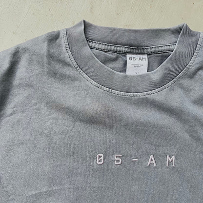 05-AM Acid Wash Grey Blue Oversized T-Shirt