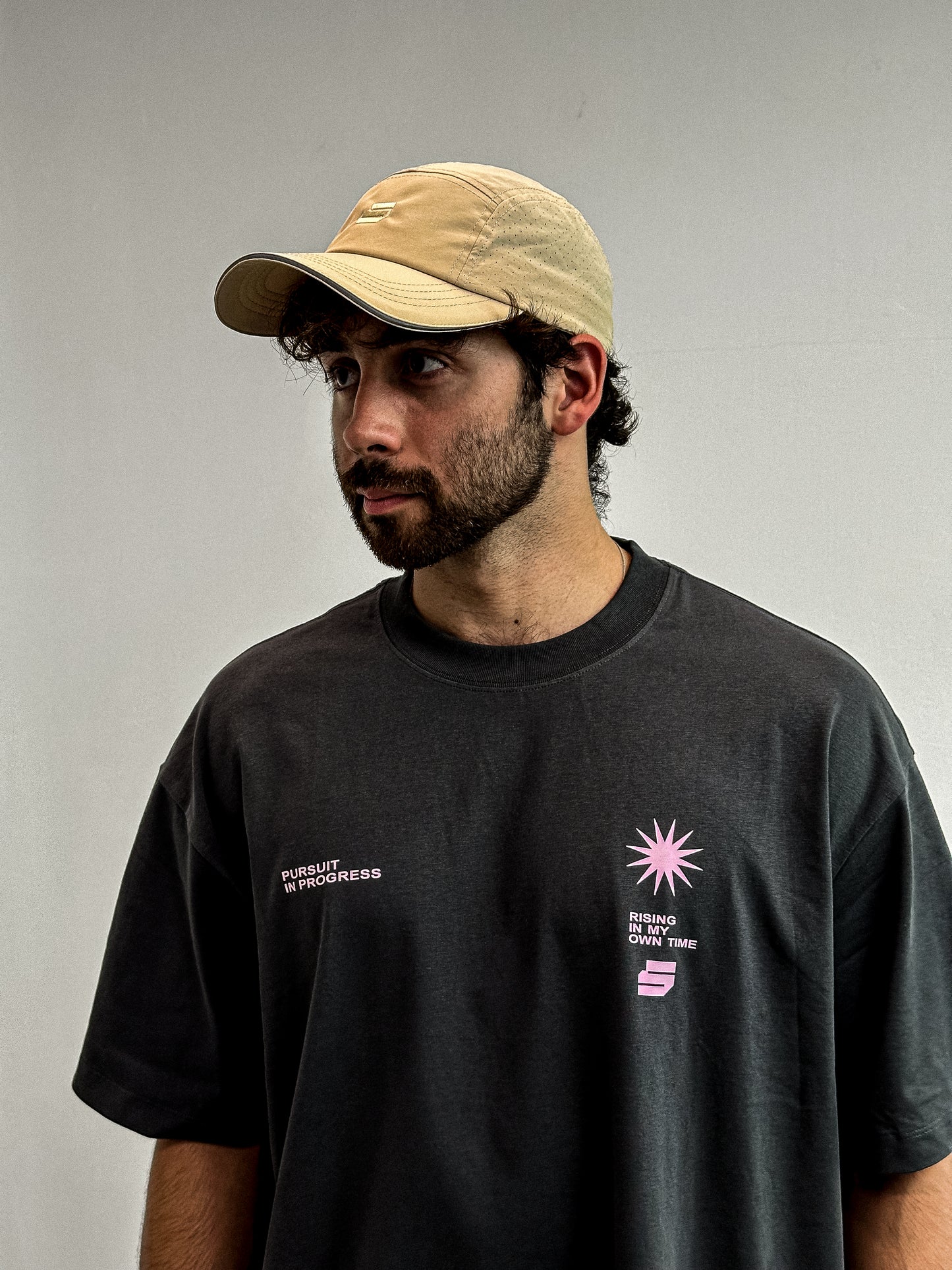 Zerofive Sunrise Collection Dark Grey Oversized Tee