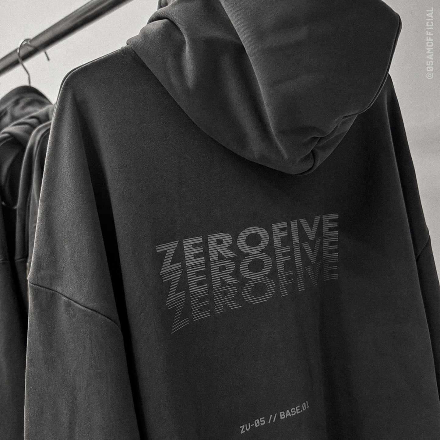 Zerofive Base Collection Dark Grey Hoodie